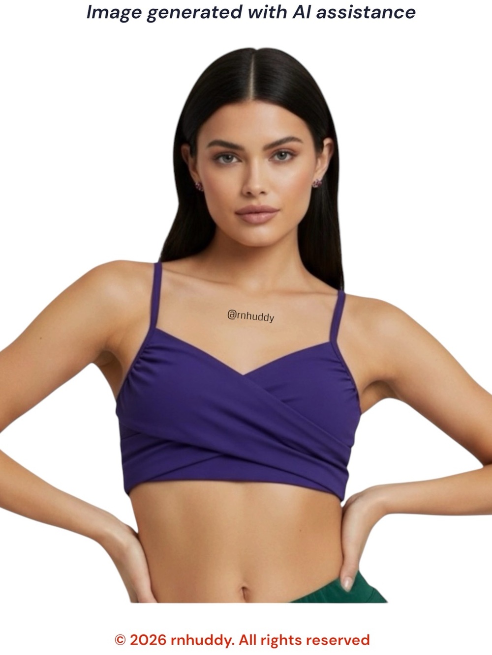 NWT Adore Me XS purple crossover bikini top